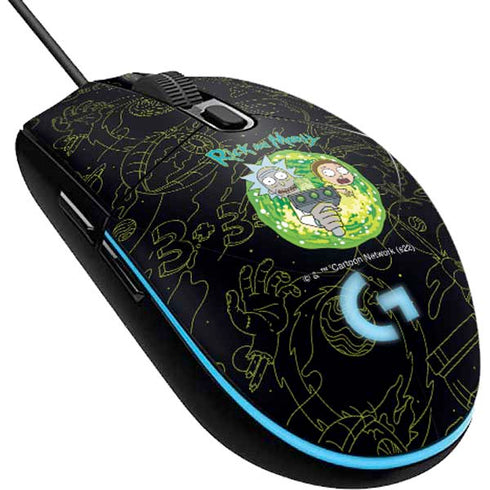 Adult Swim Rick and Morty Portal Travel G203 Prodigy RGB Wired Gaming Mouse Skin