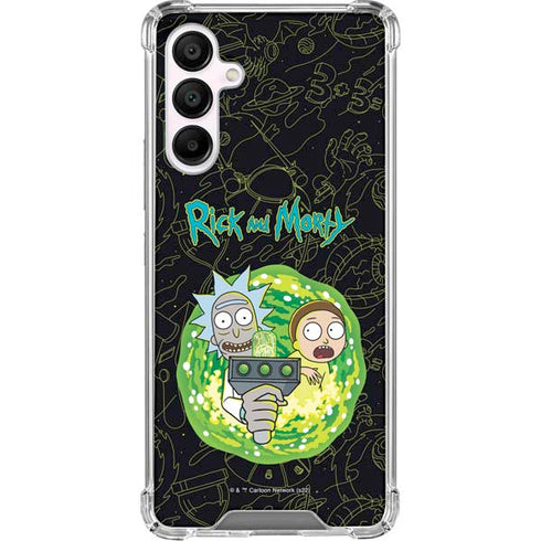 Adult Swim Rick and Morty Portal Travel Galaxy A16 5G Clear Case
