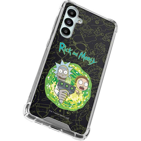 Adult Swim Rick and Morty Portal Travel Galaxy A16 5G Clear Case
