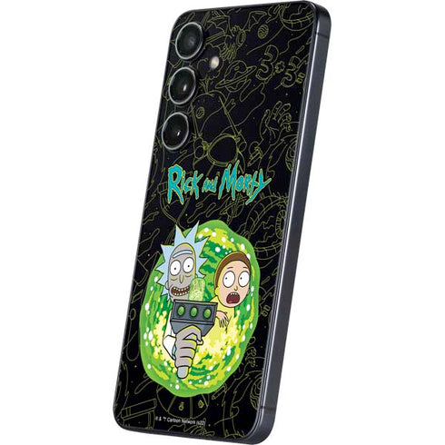Adult Swim Rick and Morty Portal Travel Galaxy A16 5G Skin