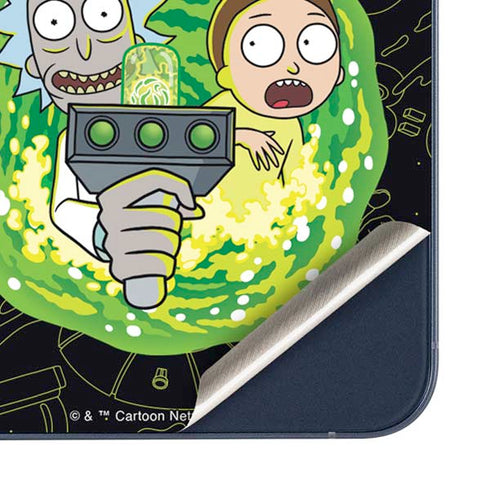 Adult Swim Rick and Morty Portal Travel Galaxy A35 5G Skin