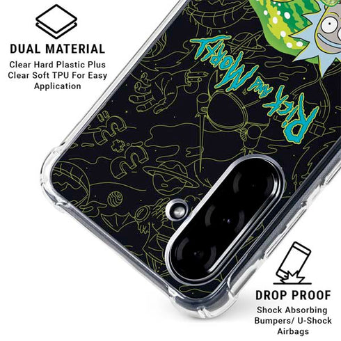 Adult Swim Rick and Morty Portal Travel Galaxy A36 5G Clear Case