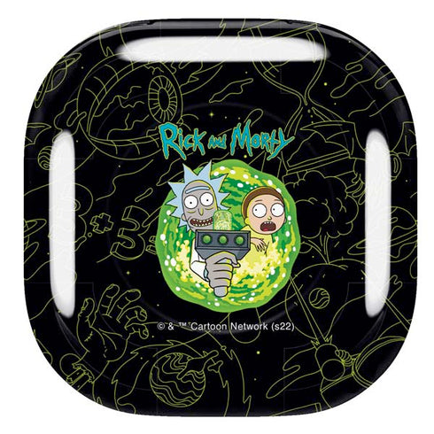 Adult Swim Rick and Morty Portal Travel Galaxy Buds Live Skin