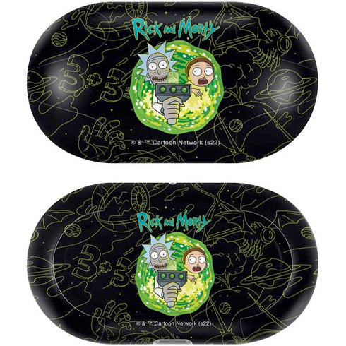 Adult Swim Rick and Morty Portal Travel Galaxy Buds Plus Skin