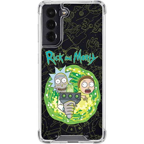 Adult Swim Rick and Morty Portal Travel Galaxy S22 Clear Case