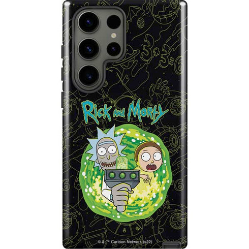 Adult Swim Rick and Morty Portal Travel Galaxy S23 Ultra Pro Case