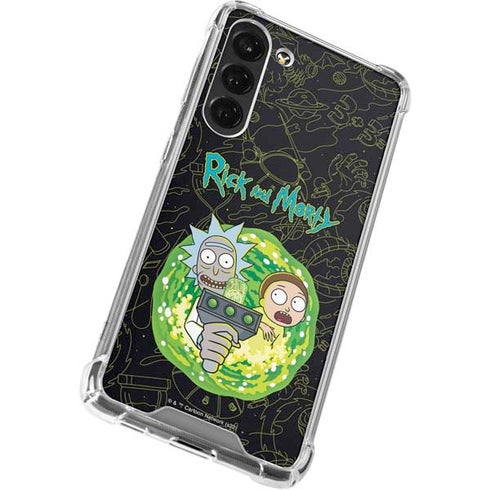 Adult Swim Rick and Morty Portal Travel Galaxy S24 FE Clear Case