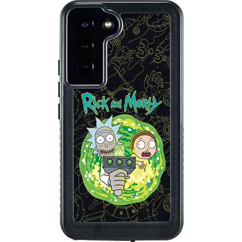 Adult Swim Rick and Morty Portal Travel Galaxy S24 Plus Waterproof Case