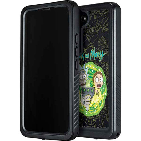 Adult Swim Rick and Morty Portal Travel Galaxy S24 Plus Waterproof Case