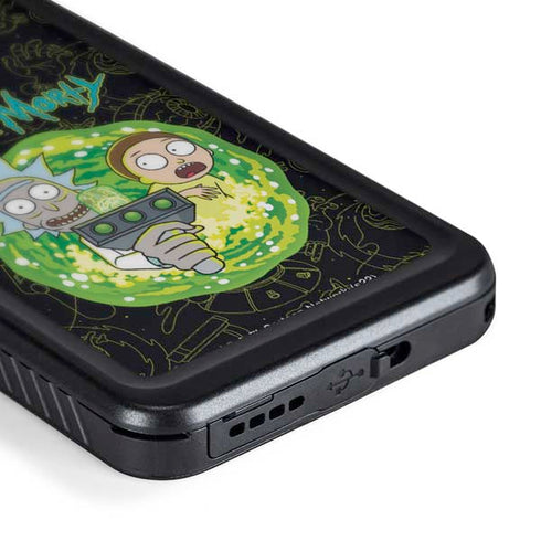 Adult Swim Rick and Morty Portal Travel Galaxy S24 Plus Waterproof Case