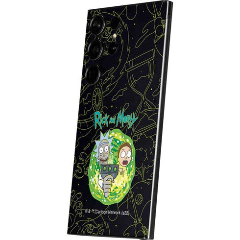 Adult Swim Rick and Morty Portal Travel Galaxy S25 Ultra Skin