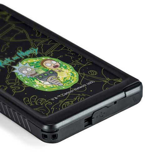 Adult Swim Rick and Morty Portal Travel Galaxy S24 Ultra Waterproof Case