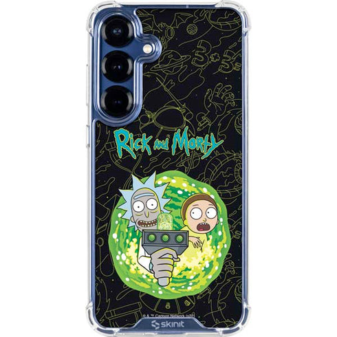 Adult Swim Rick and Morty Portal Travel Galaxy S25 Clear Case