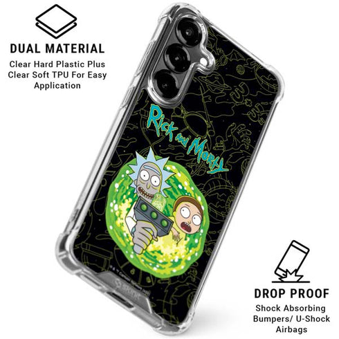 Adult Swim Rick and Morty Portal Travel Galaxy S26 Plus Clear Case