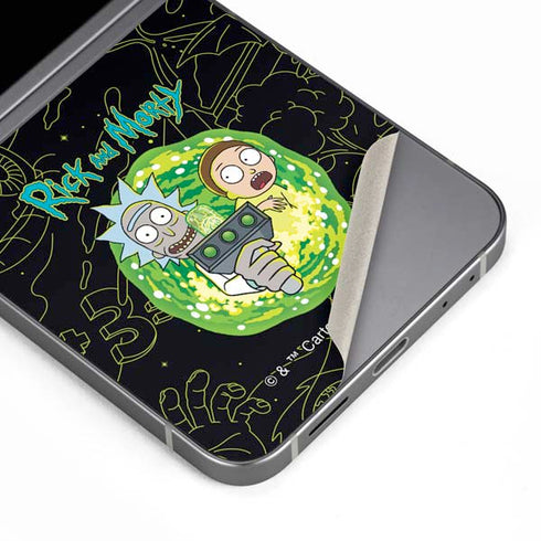 Adult Swim Rick and Morty Portal Travel Galaxy Z Flip6 Skin