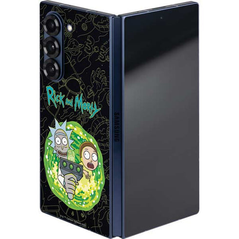 Adult Swim Rick and Morty Portal Travel Galaxy Z Fold6 Skin