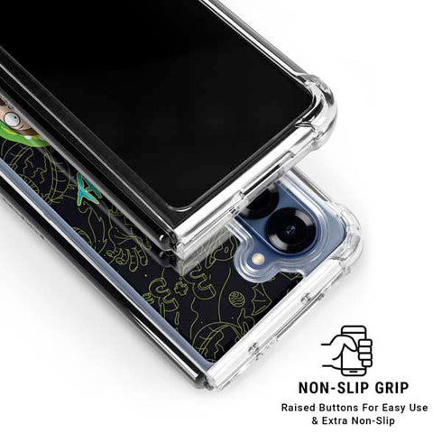Adult Swim Rick and Morty Portal Travel Galaxy Z Fold7 Clear Case