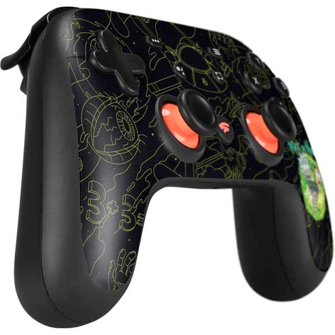 Adult Swim Rick and Morty Portal Travel Google Stadia Controller Skin