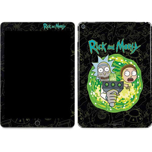 Adult Swim Rick and Morty Portal Travel iPad Skins