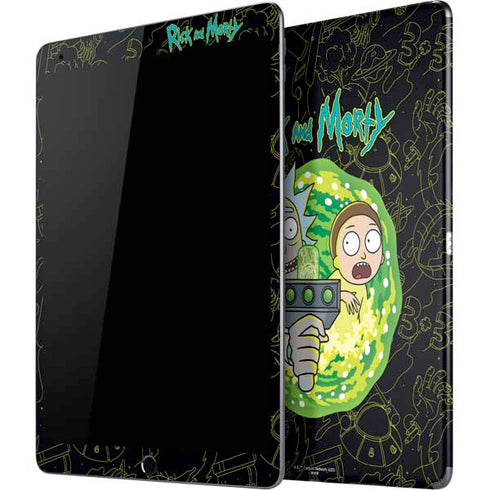Adult Swim Rick and Morty Portal Travel iPad Skins