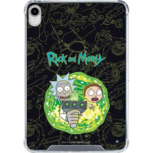 Adult Swim Rick and Morty Portal Travel iPad 11th Gen (2025) Clear Case