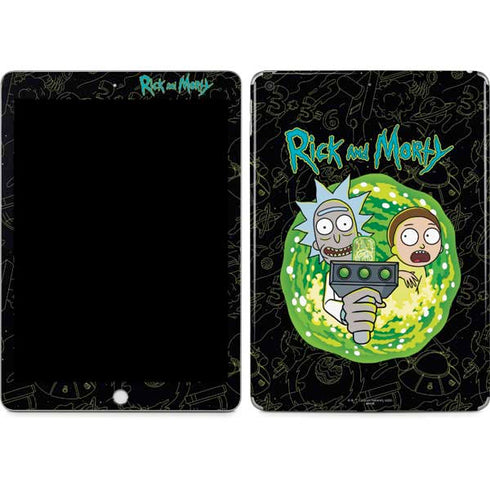 Adult Swim Rick and Morty Portal Travel Apple iPad Skin