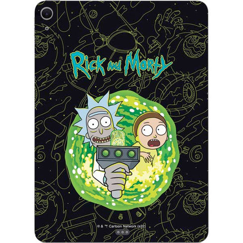 Adult Swim Rick and Morty Portal Travel Apple iPad Air Skin