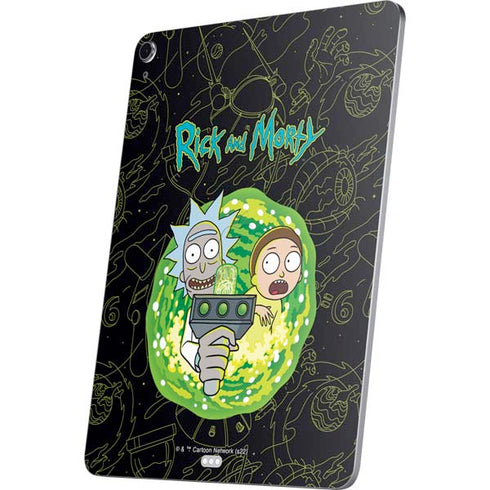 Adult Swim Rick and Morty Portal Travel Apple iPad Air Skin