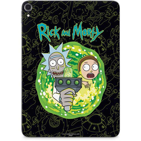Adult Swim Rick and Morty Portal Travel Apple iPad Pro Skin