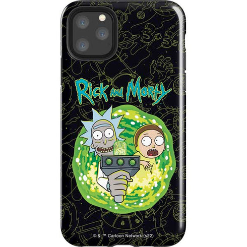 Adult Swim Rick and Morty Portal Travel iPhone Cases