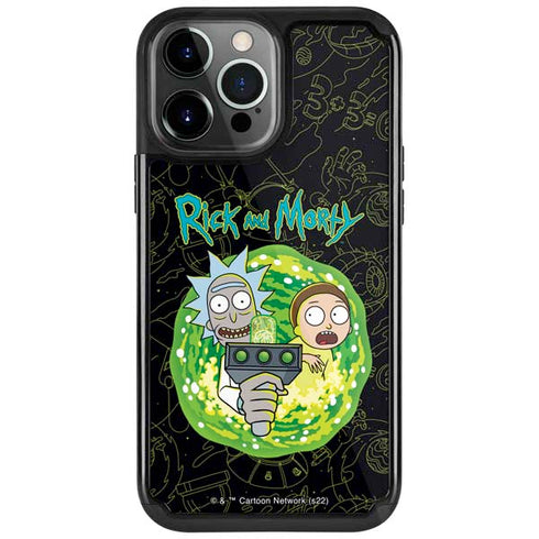 Adult Swim Rick and Morty Portal Travel iPhone Cases