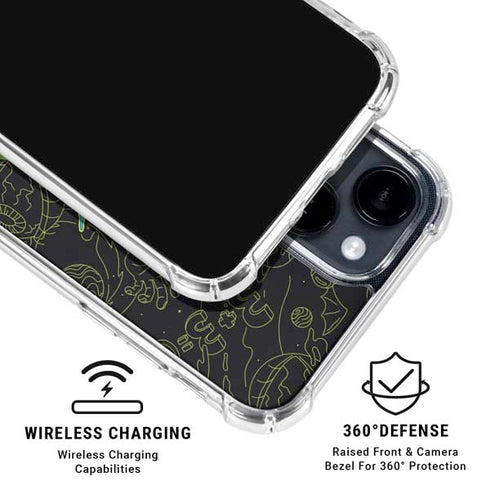 Adult Swim Rick and Morty Portal Travel iPhone 15 Clear Case