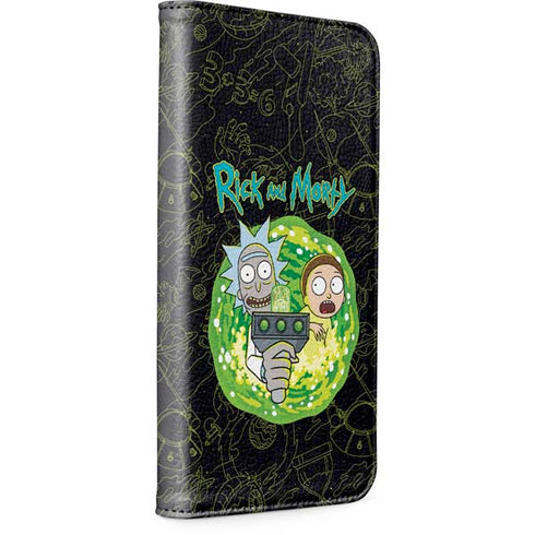 Adult Swim Rick and Morty Portal Travel iPhone 15 Pro Folio Case