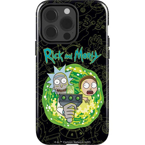Adult Swim Rick and Morty Portal Travel iPhone 15 Pro Impact Case