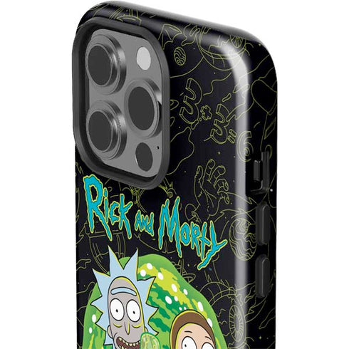 Adult Swim Rick and Morty Portal Travel iPhone 15 Pro Impact Case