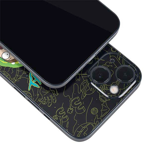 Adult Swim Rick and Morty Portal Travel iPhone 15 Skin