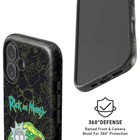Adult Swim Rick and Morty Portal Travel iPhone 16 Plus Magsafe Impact Case
