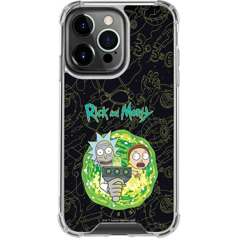 Adult Swim Rick and Morty Portal Travel iPhone 16 Pro Clear Case