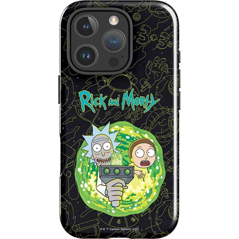 Adult Swim Rick and Morty Portal Travel iPhone 16 Pro Impact Case