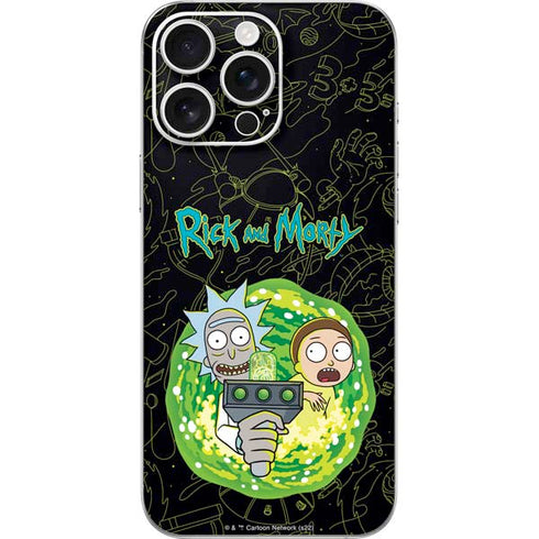 Adult Swim Rick and Morty Portal Travel iPhone 16 Pro Max Skin
