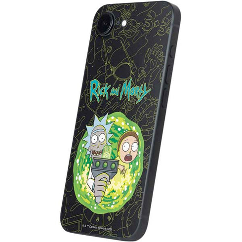 Adult Swim Rick and Morty Portal Travel iPhone 16e Skin