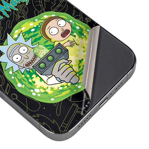 Adult Swim Rick and Morty Portal Travel iPhone 16e Skin