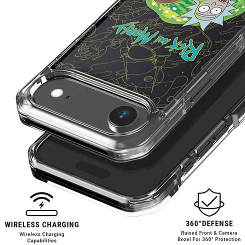 Adult Swim Rick and Morty Portal Travel iPhone 17 Air Clear Case