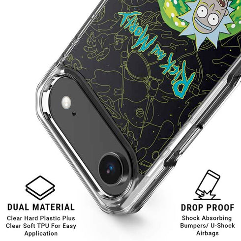 Adult Swim Rick and Morty Portal Travel iPhone 17 Air Clear Case