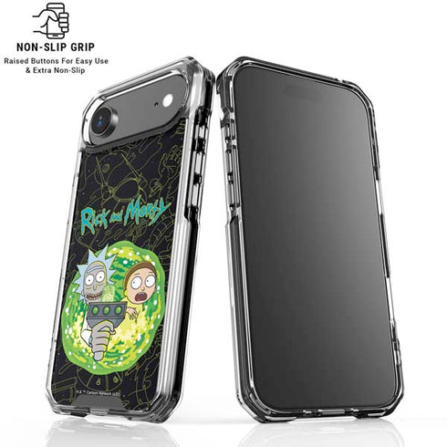 Adult Swim Rick and Morty Portal Travel iPhone 17 Air Clear Case