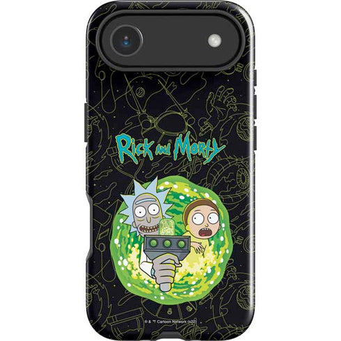Adult Swim Rick and Morty Portal Travel iPhone 17 Air Impact Case