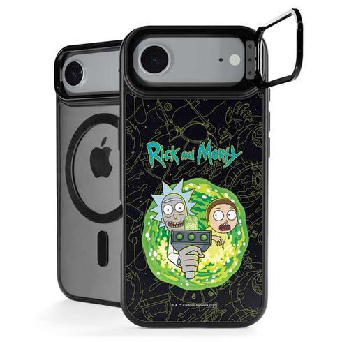 Adult Swim Rick and Morty Portal Travel iPhone 17 Air Kickstand Case
