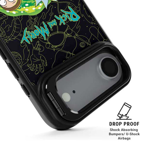 Adult Swim Rick and Morty Portal Travel iPhone 17 Air Kickstand Case