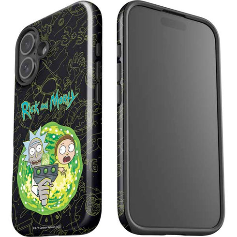 Adult Swim Rick and Morty Portal Travel iPhone 17 Impact Case