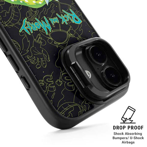 Adult Swim Rick and Morty Portal Travel iPhone 17 Kickstand Case